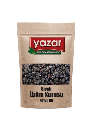 Yazar Siyah Üzüm Kurusu 5 KG