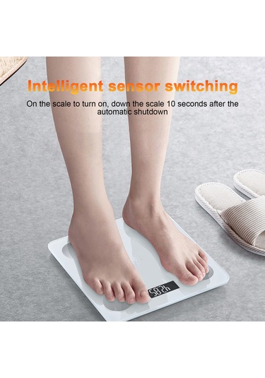 Tenfowee Mijia Uygulamalı Akıllı Vücut Yağı Terazi - Usb Şarjlı/batarya, 26x26cm Cam Yüzey, Tam Vücut Analizi, Bt Senkronizasyonu, Beyaz