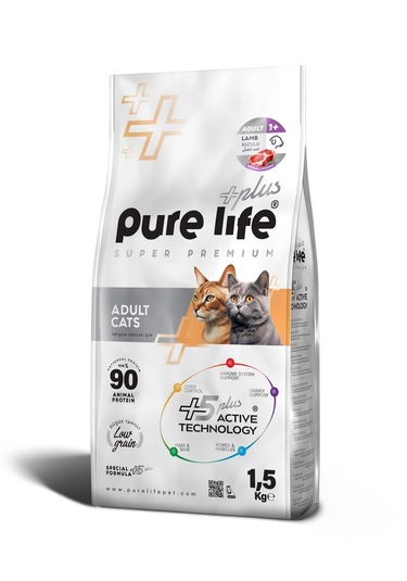 Pure Life Plus Kuzu Etli Yetişkin Kedi Maması 1500 G