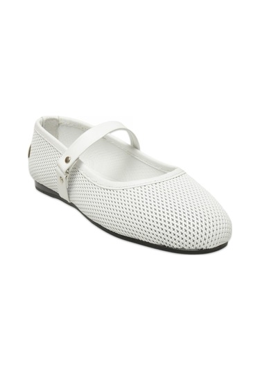 Mammamia D25ya-7085 Günlük Beyaz Kadın Babet Beyaz