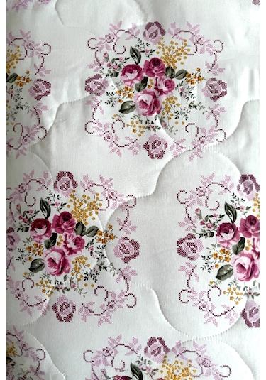 Alla Turca Tek Kişilik Yazlık Uyku Seti Düz Çarşaflı Kanaviçe Gül Kurusu Gülkurusu