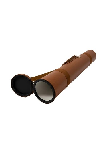 Yuga Suni Deri Proje Tüpü Cepli 10,5 Cm Taba