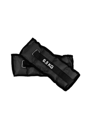 0.5 Kg X 2 Adet El Ayak Ağırlığı Seti Kum Torbası Kas Bilek Güçlendirici Ağırlık 1 Çift Siyah