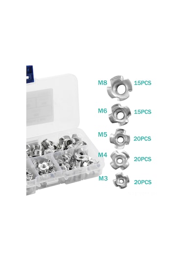 Geeksen 90 Parçalık Paslanmaz Çelik Çok Amaçlı Somun Vida Seti - 5 Farklı Boyutta Dayanıklı Tamir Takımı Diğer