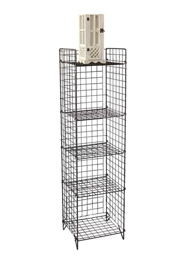 Weblonya Kitaplık Raf Dolap Dekoratif Tel Dekoratif Kitaplık 5045