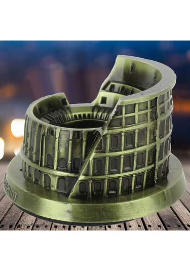 Kangvka Bronz Romen Koloseum Modeli - Demir Heykel Dekorasyon - Ev Mutfak Ofis Dekoru - Turizm Hatıra Hediyesi