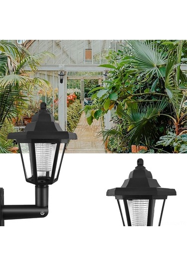 Ulzyvf Güneş Paneli L-ed Sensör Duvar Işığı, Altıgen Lamba, Sıcak Beyaz, Yol Bahçe Çit Lambası Sıcak Beyaz