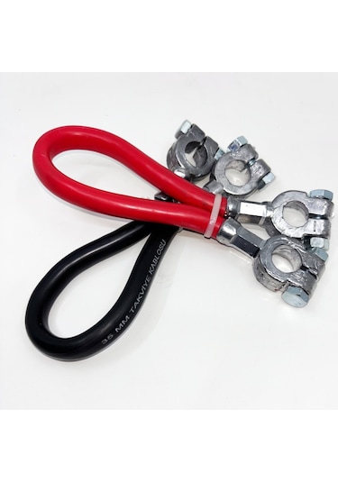 2 Adet 35 Mm2 Akü Birleştirici Ara Kablosu 35 Cm Uzunluğunda Ccabt35s030-t3