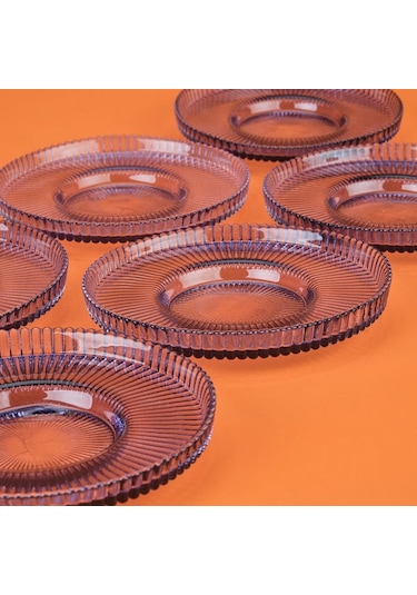 Evidea Kitchen 6'lı Çay Tabağı - Mavi - 12 Cm Mavi