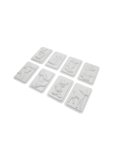 8 Adet . Alçı Kalıbı . Seramik Kalıbı . Okul Alçı Kalıbı . Iş Eğ N11.35740