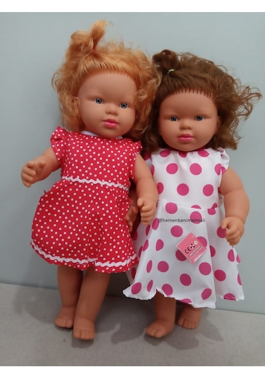 Oyuncak Büyük Boy Konuşan Et Bebek Elbiseli Türkçe Sesli 55 Cm Beyaz