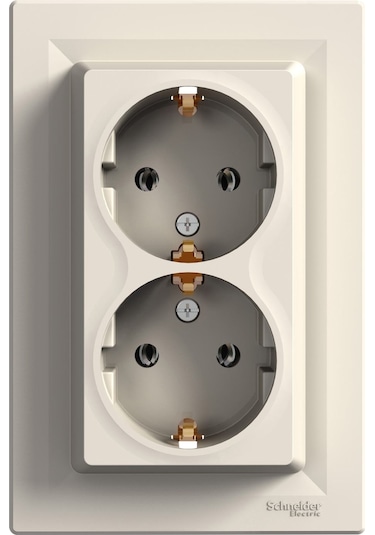 Schneider Asfora Krem İkili Topraklı Priz Çerçeveli- Eph99001213