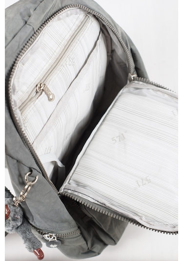 Küçük Boy Krinkıl / Klinkır Su Geçirmez Uzun Askılı Çok Gözlü Günlük Kadın Sırt Çantası Gri 12-4g Gri