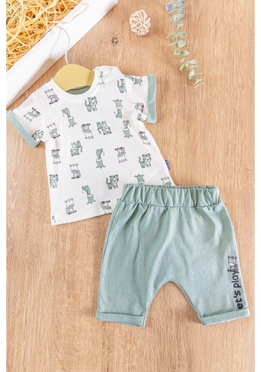 Sevimli Dostlar 2'li Yazlık Erkek Bebek Takım 001