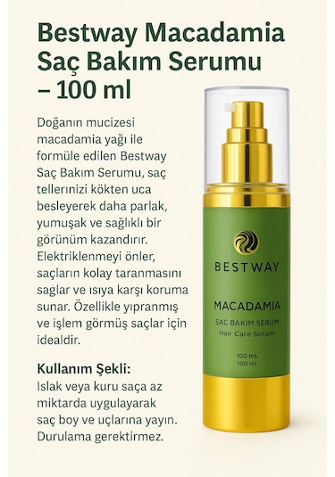 Macadamıa Yağlı Saç Bakım Serumu