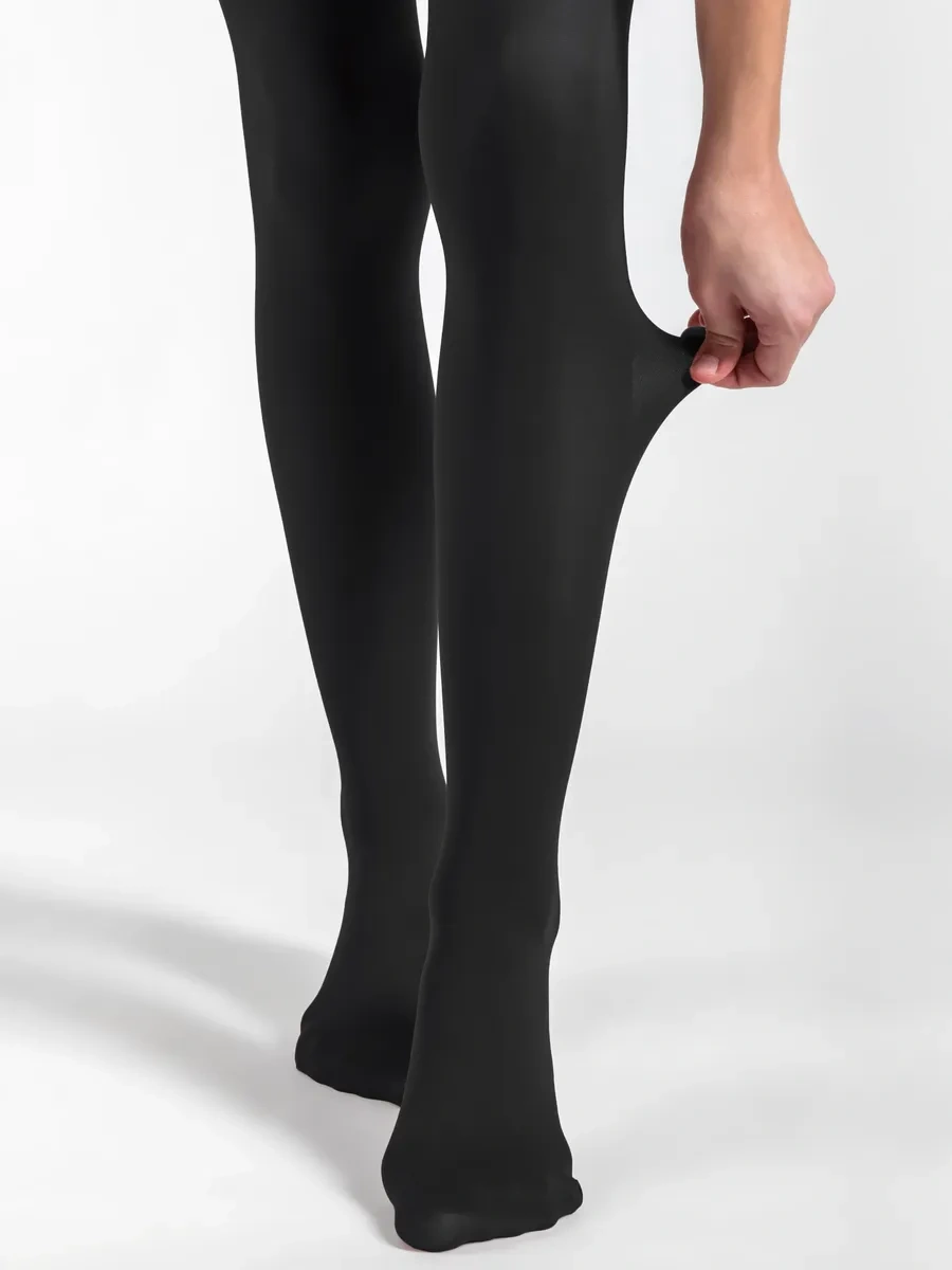 Calzeamo Dans Ve Jimnastik İçin Okul Çocuk Naylon Külotlu Çorap 343542813 Siyah