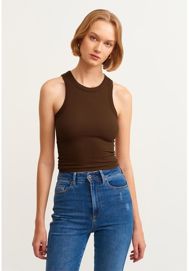 2'li Paket Fitilli Halter Yaka Örme Atlet S