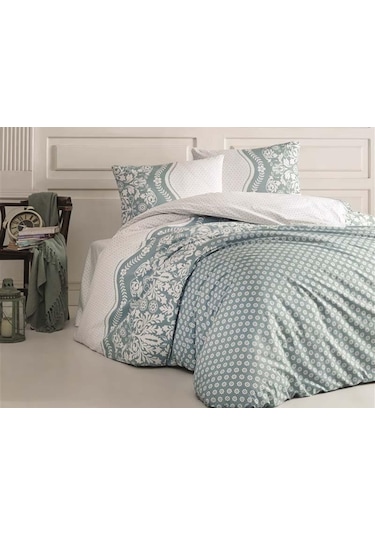 Kristal Ranforce Nevresim Takımı Dafne Gri Tek Kişilik