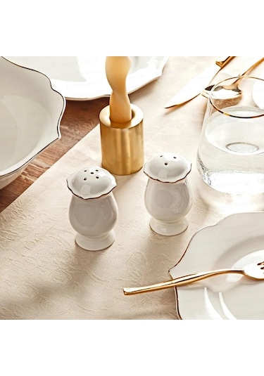 Nehir Lotus Gold 30 Parça Bone Porselen Yemek Takımı