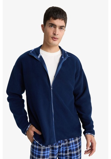 Defacto Regular Fit Polar Fermuarlı Üst G2729ax25wnbe514 Mavi