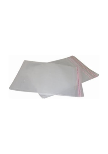 Cd Jelatini Şeffaf Bantlı Yapışkanlı Opp Jelatin Poşet 15 x 20 + 5 CM 50 Adet