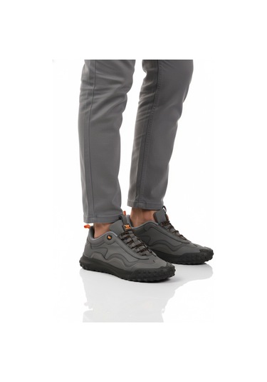 Füme Bağcıklı Kaymaz Taban Erkek Spor Ayakkabı Mosk 2049 M Füme