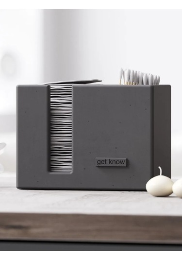 Getknow Home Beton Pamuklu Diskler İçin Kap 269943197 Siyah