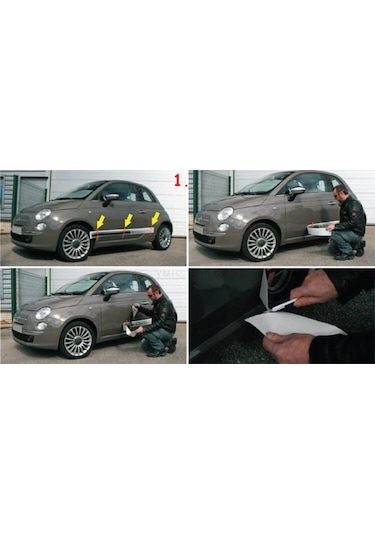 Renault Captur Yan Kapı Şerit Sticker Etiket Modeli