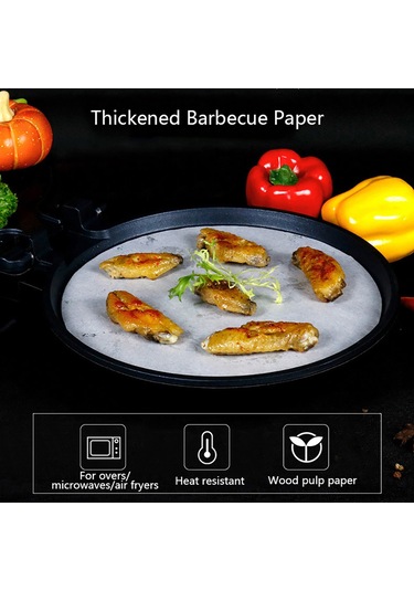 Teltree 500'lük Yapışmaz Pişirme Kağıdı Seti - Fırın, Mikrodalga Ve Airfryer İçin Çok Boyutlu Yuvarlak Kağıtlar Diğer