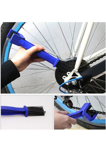 Fosenze Bisiklet Zincir Temizleme Seti - 2 Küçük Fırça + 1 Zincir Yıkama Aleti + 1 Büyük Mavi Fırça İle Bisiklet Bakımı Ve Onarımı, Hızlı Ve Verimli Temizlik Diğer
