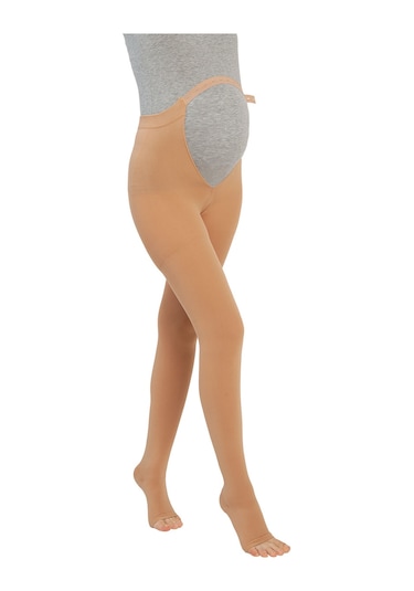 Hamile Külotlu Açık Burun Varis Çorabı Ten Rengi Variteks 917