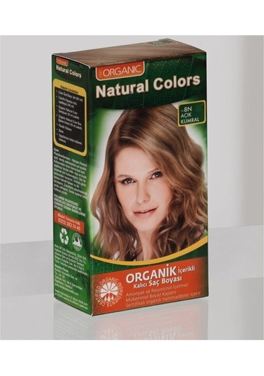 Natural Colors 8n Açık Kumral Organik Saç Boyası