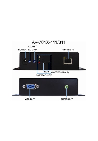 Beacon AVK-70X-111 VGA + Ses Sinyali Mesafe Uzatıcı 150 M
