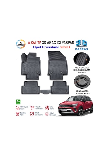 Opel Crosland 3d Paspas Havuzlu Pro 2020 Sonrası