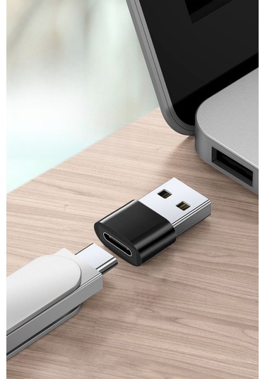Buffer Usb'den Type-c 'ye Dönüştürücü Adaptör Veri Aktarımı Sağlayıcı Şarj Data Çevirici Çok Renkli