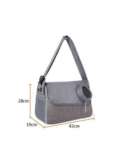 Samdoo 6 Kg'a Kadar Köpek Ve Kedi Taşıma Çantası - Ultra Hafif Oxford Kumaş + Mesh透气设计 - Gri