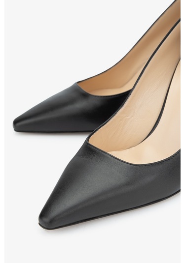 Valmenti Nuc Kadın Siyah Hakiki Deri Topuklu Ayakkabı 613 27235 Bn Ayk Y24 Siyah