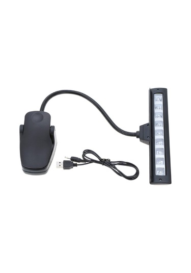 Dofolink 360 Derece Eğilebilir 9 Led'li Klemeli Notalambaşı - Usb/pil Beslemeli, Kitap Ve Piyano Işığı Diğer