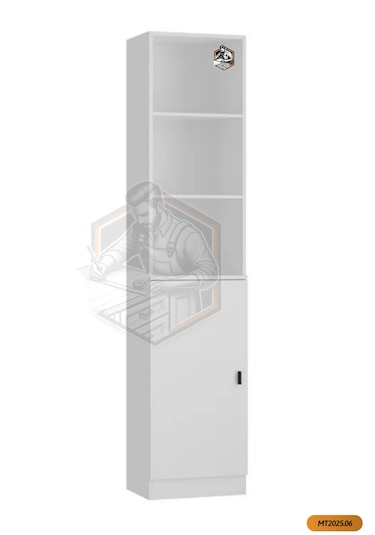 Mdf Tek Kapaklı Ve Açık Raflı Çok Amaçlı Mutfak Dolabı/kavanozluk