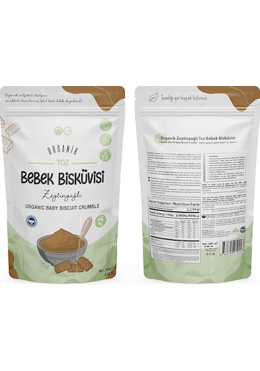 OG natural Organik Keçiboynuzlu ve Zeytinyağlı Bisküvi Tozu Seti