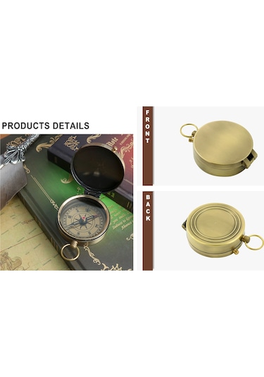 Yaozixa Retro Gümüş Çelik Konpas - Doğru Yön Belirleyici, Dayanıklı Metal, Kamp Ve Yürüyüş İçin
