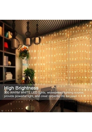 Beyaz Perde Peri Işıkları Dize Işık Dekorasyon Işıkları Usb Powered 3x1m/3x2m/3x3m 3m 1m Diğer