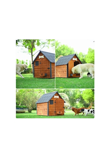 Mandu Isı Yalıtımlı Ahşap Köpek Kulübesi Xlarge