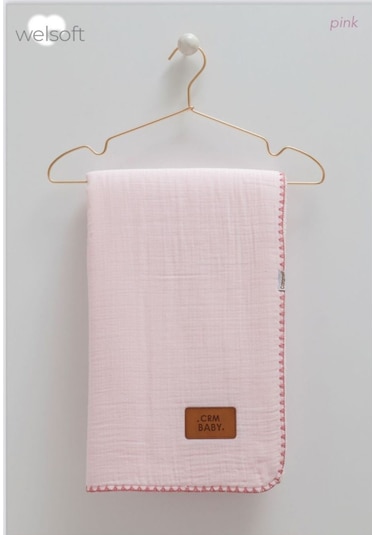 İçi Welsoft Ve Müslinli Battaniye Pembe