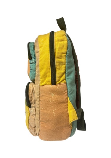 Kaliteli Tek Bölmeli Vintage Disayn Günlük Sırt Gezi Okul Seyahat Çantası Jannie Bag 27 Cm X 40 Cm Sarı