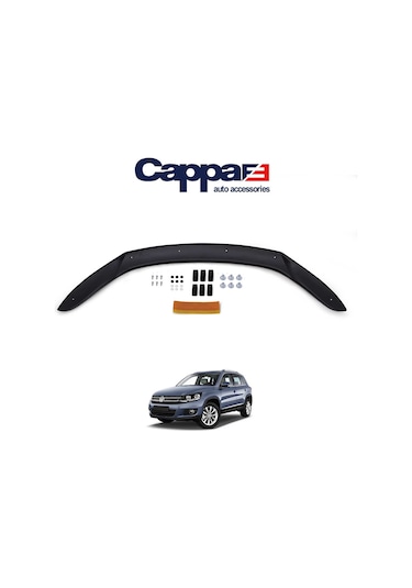 Cappafe Vw Tiguan Ön Kaput Koruyucu Rüzgarlık 4Mm Abs 2008-201