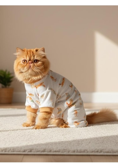 Bejjy Pamuklu Kedi Tulum Pijama