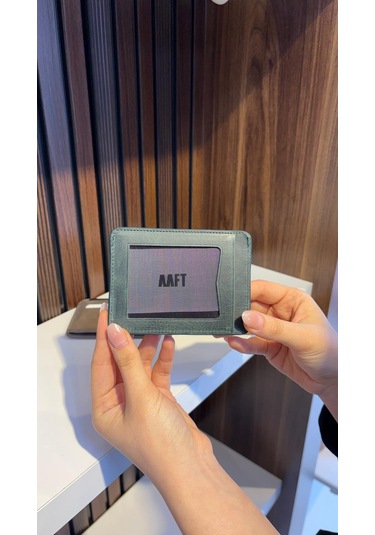 Mft Leather Hakiki Deri Mıknatıslı Kartlık Mona 1103 Haki