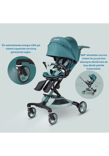 Micro Baby Cruiser Bebek Arabası 360 Matcha