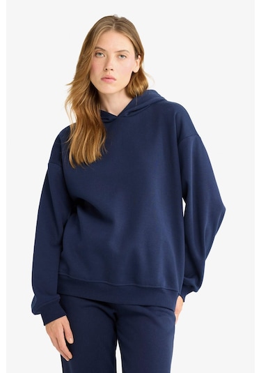 Defacto Relax Fit Kapüşonlu Basic Düz Kalın Sweatshirt D9935ax25wnnv251 Lacivert Defacto Relax Fit Kapüşonlu Basic Düz Kalın Sweatshirt D9935ax25wnnv251 Lacivert